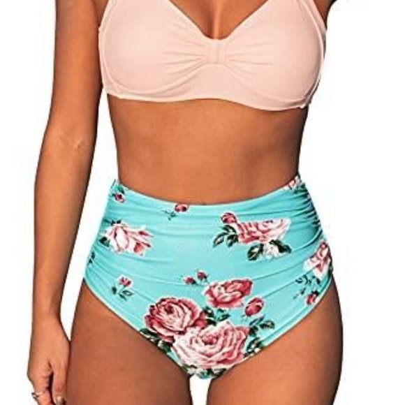 Cupshe Floral Print Knot Two Piece Swimsuit Size XS - Picture 8 of 8